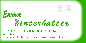 emma winterhalter business card